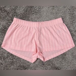 Edikted Light Pink Heart Textured Shorts